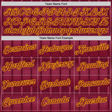 Custom Red Gold Spain Stripe Performance T-Shirt