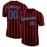 Custom Red Royal-Vegas Gold Spain Stripe Performance T-Shirt