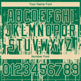 Custom Kelly Green Cream 3D Pattern Design Dripping Splatter Paint Authentic Baseball Jersey