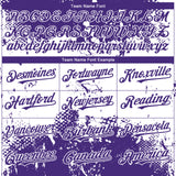 Custom Purple White 3D Pattern Design Abstract Splatter Grunge Paint Authentic Baseball Jersey