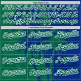 Custom Royal Kelly Green-White 3D Pattern Design Hawaii Palm Trees Tropical Coconut Authentic Baseball Jersey
