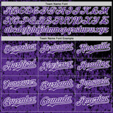 Custom Black Purple-White 3D Pattern Design Abstract Fragment Splatter Authentic Baseball Jersey