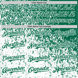 Custom Kelly Green White 3D Pattern Design Abstract Fragment Splatter Authentic Baseball Jersey