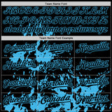 Custom Black Sky Blue Splatter Authentic Baseball Jersey