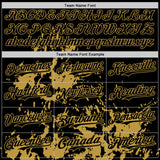 Custom Black Old Gold Splatter Authentic Baseball Jersey