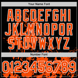 Custom Black Orange-White Splatter Authentic Baseball Jersey