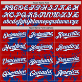 Custom Red White-Royal Splatter Authentic Baseball Jersey