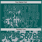 Custom Midnight Green Gray Splatter Authentic Baseball Jersey