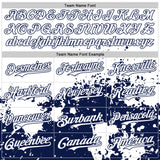 Custom White Navy Abstract Splatter Grunge Authentic Baseball Jersey