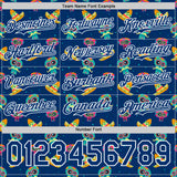Custom Royal White Sugar Skull Day of the Dead Mexican Folk Art Authentic Baseball Jersey