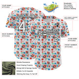 Custom White Black Sugar Skull Day of the Dead Mexican Folk Art Authentic Baseball Jersey