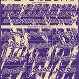 Custom Purple Cream 3D Pattern Design Splatter Torn Sharp Brush Stroke Authentic Baseball Jersey