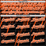 Custom Black Orange-White Distressed Scratch Brush Stroke Authentic Baseball Jersey
