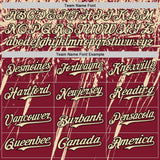 Custom Crimson Cream-Black Distressed Scratch Brush Stroke Authentic Baseball Jersey