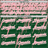 Custom Green Medium Pink-White Distressed Scratch Brush Stroke Authentic Baseball Jersey