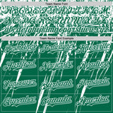 Custom Kelly Green White Distressed Scratch Brush Stroke Authentic Baseball Jersey