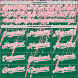 Custom Kelly Green Medium Pink-White Distressed Scratch Brush Stroke Authentic Baseball Jersey