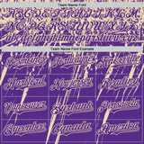 Custom Purple Cream Distressed Scratch Brush Stroke Authentic Baseball Jersey