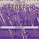 Custom Purple Cream Distressed Scratch Brush Stroke Authentic Baseball Jersey