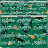 Custom Kelly Green White 3D Pattern Design Alien UFO Space Authentic Baseball Jersey