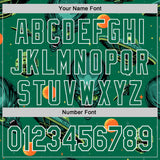 Custom Kelly Green White 3D Pattern Design Alien UFO Space Authentic Baseball Jersey