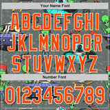 Custom Gray Orange-White 3D Pattern Design Alien UFO Space Authentic Baseball Jersey