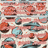 Custom Cream Red 3D Pattern Design Alien UFO Space Authentic Baseball Jersey