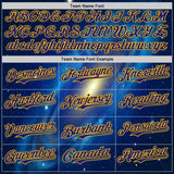 Custom Navy Dark Purple-Yellow 3D Pattern Design Alien UFO Space Galaxy Authentic Baseball Jersey