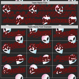 Custom Black Red 3D Pattern Design Cartoon Alien Authentic Baseball Jersey