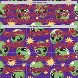 Custom Purple Green-Orange 3D Pattern Design Cartoon Alien Authentic Baseball Jersey