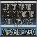 Custom Black Cream 3D Pattern Design Alien UFO Galaxy Night Sky Town Authentic Baseball Jersey