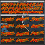 Custom Black Red-Gold 3D Pattern Design Alien UFO Saucer Authentic Baseball Jersey