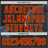 Custom Black Red-Gold 3D Pattern Design Alien UFO Saucer Authentic Baseball Jersey