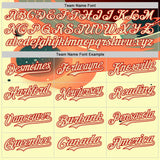 Custom Orange Cream-Red 3D Pattern Design Alien Spaceship Fleet UFO Galaxy Authentic Baseball Jersey