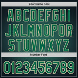 Custom Black Kelly Green-Cream 3D Pattern Design Alien Spaceship Fleet UFO Galaxy Authentic Baseball Jersey