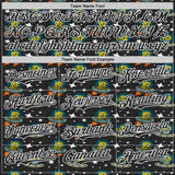 Custom Black White 3D Pattern Design Cartoon Alien UFO Space Galaxy Authentic Baseball Jersey