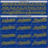 Custom Royal Yellow 3D Pattern Design Confetti Colorful Speckle Authentic Baseball Jersey