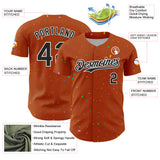 Custom Texas Orange Black-White 3D Pattern Design Confetti Colorful Speckle Authentic Baseball Jersey