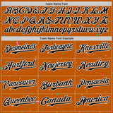 Custom Texas Orange Black-White 3D Pattern Design Confetti Colorful Speckle Authentic Baseball Jersey