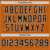 Custom Texas Orange Black-White 3D Pattern Design Confetti Colorful Speckle Authentic Baseball Jersey
