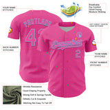 Custom Pink Light Blue 3D Pattern Design Confetti Colorful Speckle Authentic Baseball Jersey