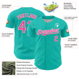 Custom Aqua Black-White 3D Pattern Design Confetti Colorful Speckle Authentic Baseball Jersey