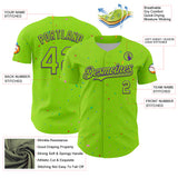 Custom Neon Green Purple 3D Pattern Design Confetti Colorful Speckle Authentic Baseball Jersey