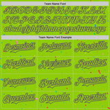 Custom Neon Green Purple 3D Pattern Design Confetti Colorful Speckle Authentic Baseball Jersey