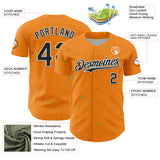 Custom Bay Orange Black-White 3D Pattern Design Confetti Colorful Speckle Authentic Baseball Jersey