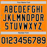 Custom Bay Orange Black-White 3D Pattern Design Confetti Colorful Speckle Authentic Baseball Jersey