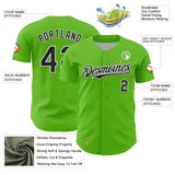 Custom Aurora Green Black-White 3D Pattern Design Confetti Colorful Speckle Authentic Baseball Jersey