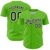 Custom Aurora Green Black-White 3D Pattern Design Confetti Colorful Speckle Authentic Baseball Jersey