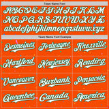 Custom Orange White-Kelly Green 3D Pattern Design Confetti Colorful Speckle Authentic Baseball Jersey