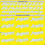 Custom Light Yellow White-Light Blue 3D Pattern Design Confetti Colorful Speckle Authentic Baseball Jersey